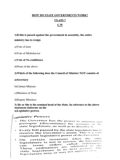 State Government Lesson Class 7 的图像结果