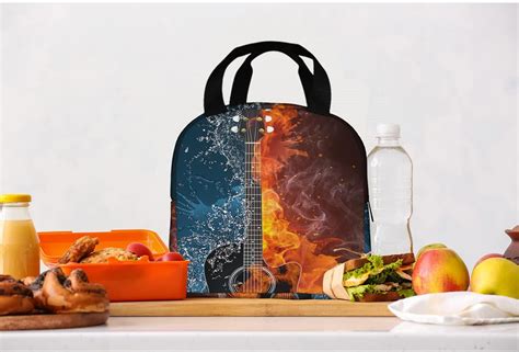 Buy Zoczos Guitar Soft Lunch Box Fire And Water Rock Music Festival Art ...