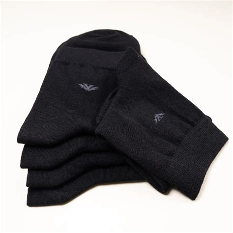 Shop Young Wings Men's Cotton Black Ankle Length Socks (Pack of 5 ...