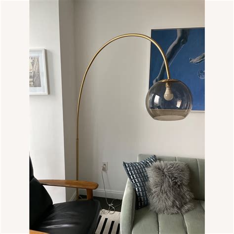 West Elm Overarching Brass Floor Lamp - AptDeco