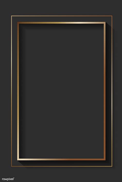 Blank Rectangle Black Abstract Frame Vector