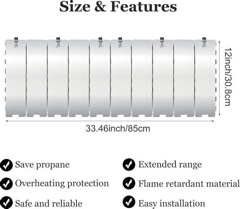 Buy Patio Heater Reflector Shield - Propane Outdoor Heater Focusing ...