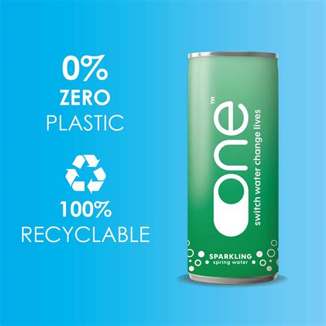 One Water | 24 x Canned Natural Sparkling Spring Water | Sustainable ...