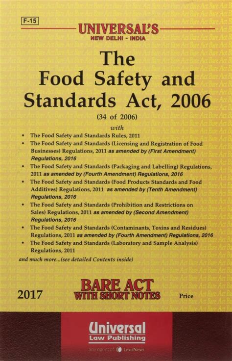 Buy Food Safety and Standards Act, 2006 Book Online at Low Prices in ...