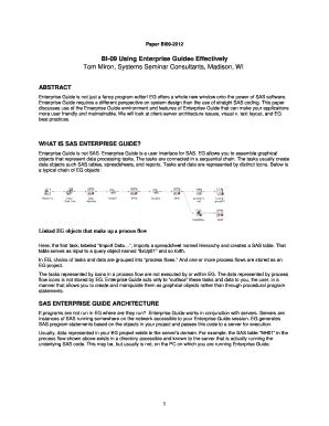 Fillable Online BI-09 Using Enterprise Guide Effectively Fax Email ...