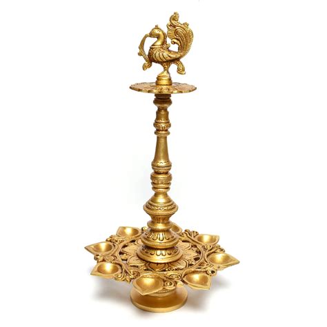 Brass Peacock Diya – Traditional Kuthuvilakku for Puja & Decor ...