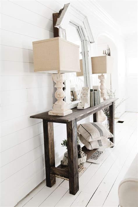 Image result for DIY Build a Rustic Narrow Console Table
