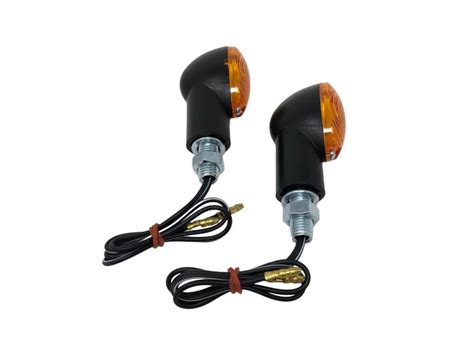 Highway Hawk Turn signal set "Medium Cateye" in black with Amber lens ...