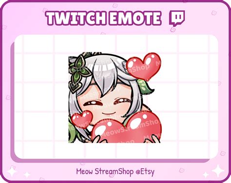 Twitch Emote / Archon Kusanali Nahida Heart Love Hug Emotes - Etsy India