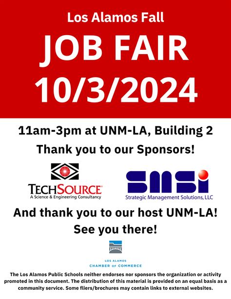 Chamber Hosts Los Alamos Job Fair Thursday At UNM-LA