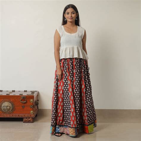 Shop Bagru Prints Skirts – Authentic Handcrafted | iTokri