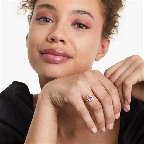 Oval Halo Pink Sapphire And Diamond Ring In 18K White Gold-8324723w