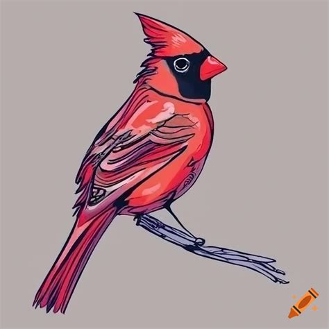Northern Cardinal Drawing