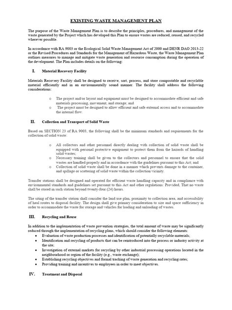 Image result for Waste Management Plan