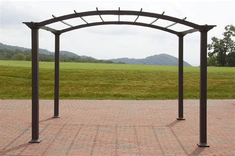 Garden Oasis 8' x 10' Arched Steel Pergola - Dark Brown - Sears