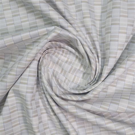 Beige and white abstract block check (RT-1257) – SADEV