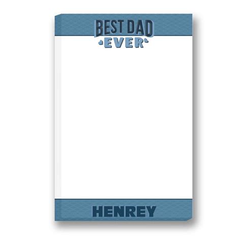 Best Dad Ever | Custom Note Pad | Custom Printed Notepads | Monogrammed ...