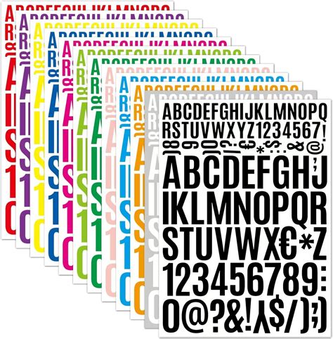 Amazon.com: 12 Sheets Letter Stickers, Alphabet Stickers Number ...