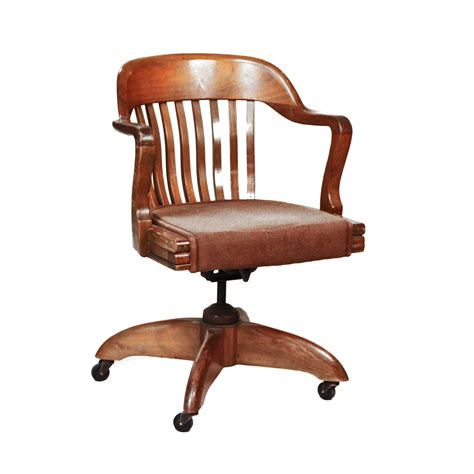 Wood Rolling Desk Accent Chair | Peter Corvallis Productions - Tent ...