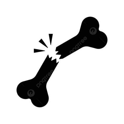 Broken Bone Vector Icon On White Background Bone Break Element Vector ...