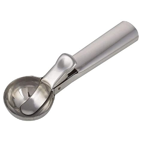 Kuber Industries Stainless Steel Spring/Trigger Ice Cream Scoop (Silver ...