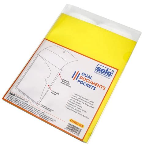 Dual Documents Pockets – A4 (CH402), Pack of 4 – Filex Systems Pvt Ltd