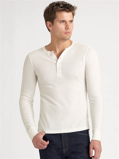 White Mens Thermal Shirt