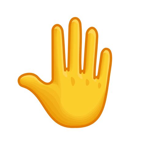 Back side of the hand Large size of yellow emoji hand 16887460 Vector ...