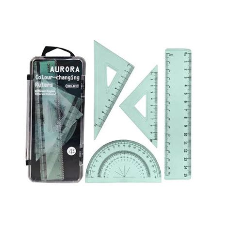 Colour Changing Protractor And Ruler Sets 4 In 1 – Wishkart