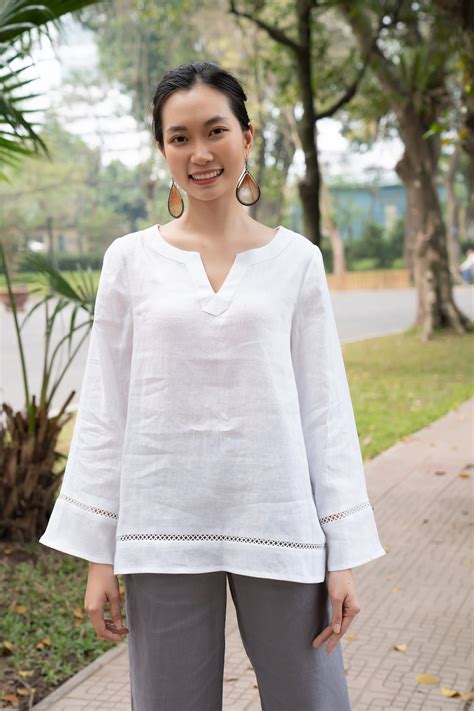 White Linen Shirt Women Linen Blouse for Women Summer Shirt - Etsy