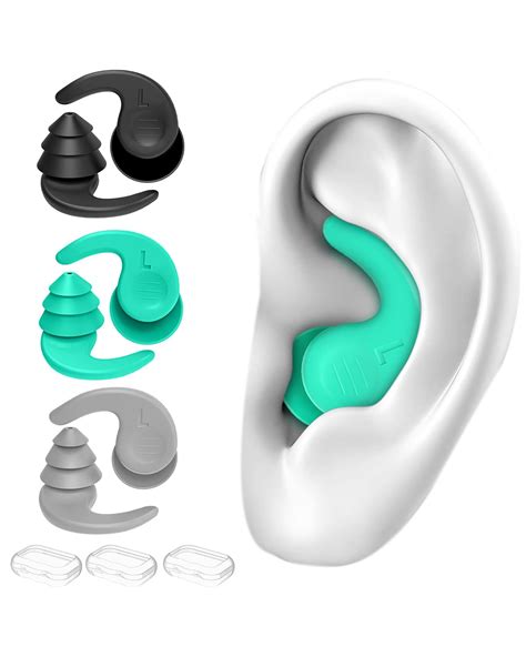 Buy OYOSONABYMY Ear Plugs, 3 Pairs Waterproof Earplugs, Reusable ...