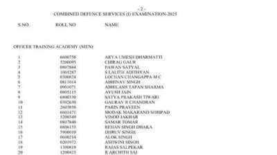 UPSC announces final results for CDS-I 2025: 535 candidates selected ...