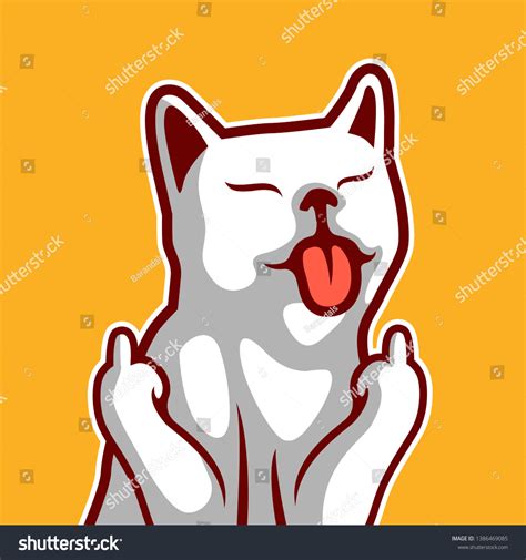 Cat Middle Finger