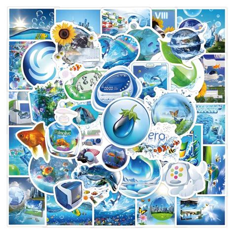 55PCS Frutiger Aero Stickers Aesthetic Stickers, Frutiger Aero Style ...