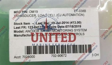 LOAD CELL AMPLIFIER TRANSDUCER OM-19-2 | United Marine Services