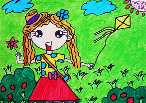 关于夏天的儿童画：夏天的小青蛙 咿咿呀呀儿童手工网