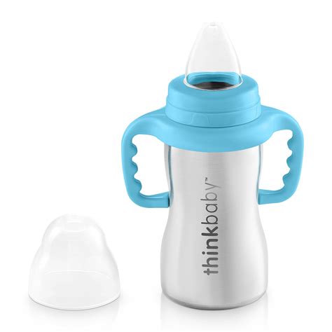 Thinkbaby Stainless Steel Sippy Cup, Light Blue (9 ounce)- Buy Online ...