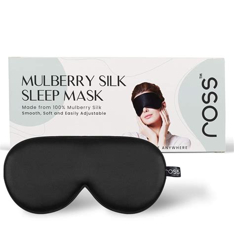 Ross 100% Mulberry Silk Sleep Mask Eye Mask, Super Smooth for Blind ...