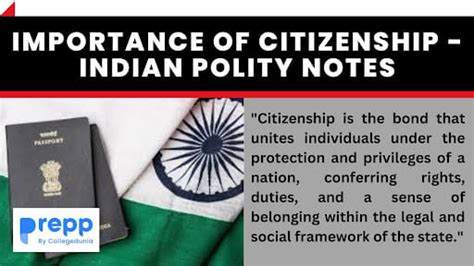Importance of citizenship - Indian Polity Notes