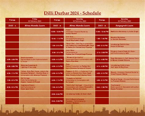 Dilli-Durbar-Schedule - Dilli Durbar 2024 - Schedule 5:00 - 5:30 PM 12: ...