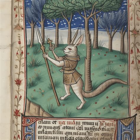 Rabbit-Dog Wars Illuminated Manuscript Art for my book. AI's random ...