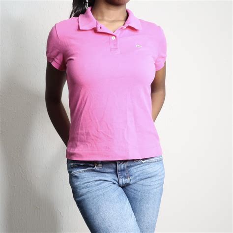 Lacoste Women's Pink Polo-shirts | Depop