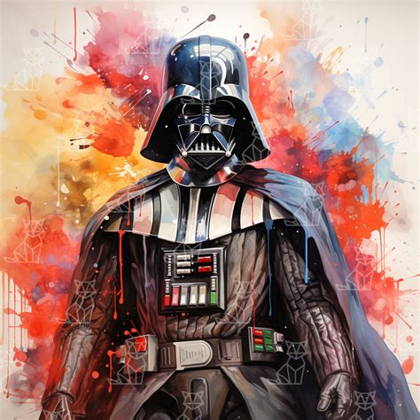 Darth Vader Watercolor Painting