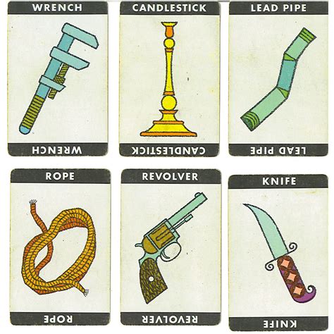 Game Clue Characters And Weapons at Raymond Millner blog