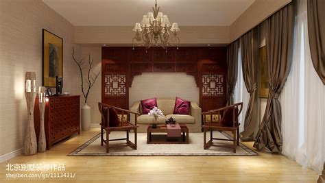 北京中式复古卧室家居摆设装修设计效果图 – 设计本装修效果图
