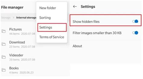 View Hidden Files in Android 的图像结果