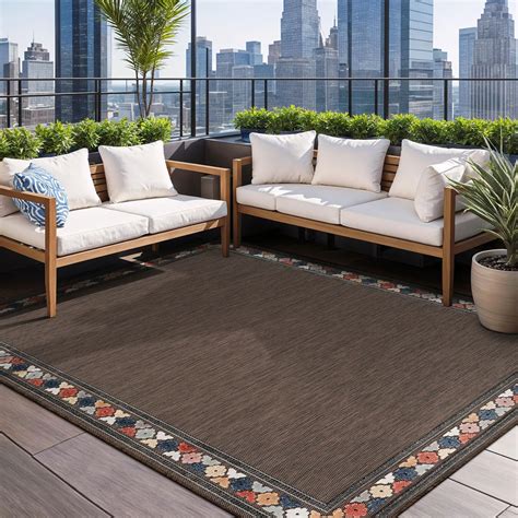 Amazon.com: Beverly Rug Outdoor Rug 4x6 Modern Bordered Area Rugs for ...