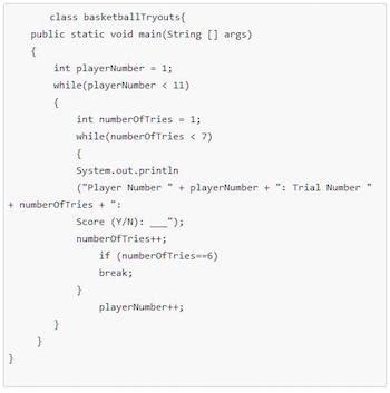 Image result for Nested While Loop Java