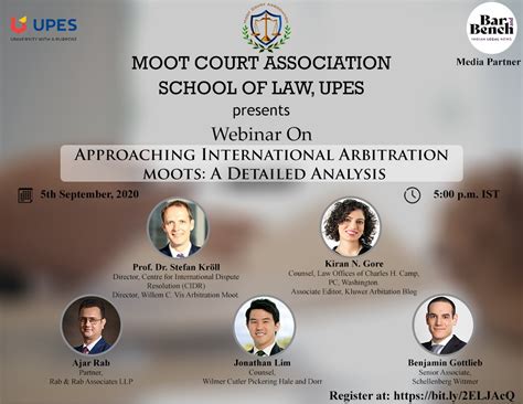 UPES Dehradun Webinar: Approaching International Arbitration Moots [5th ...