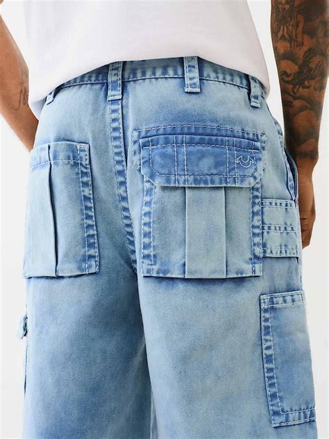 Shop True Religion Men Blue Oversize Fit Washed Trouser Online – Iconic ...